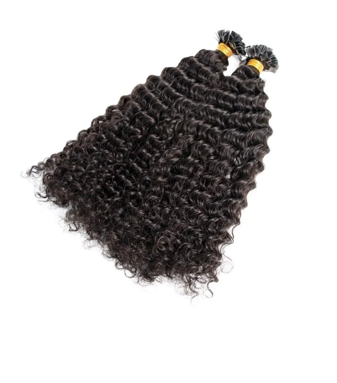 Kinky curly K tip extensions (50grams)