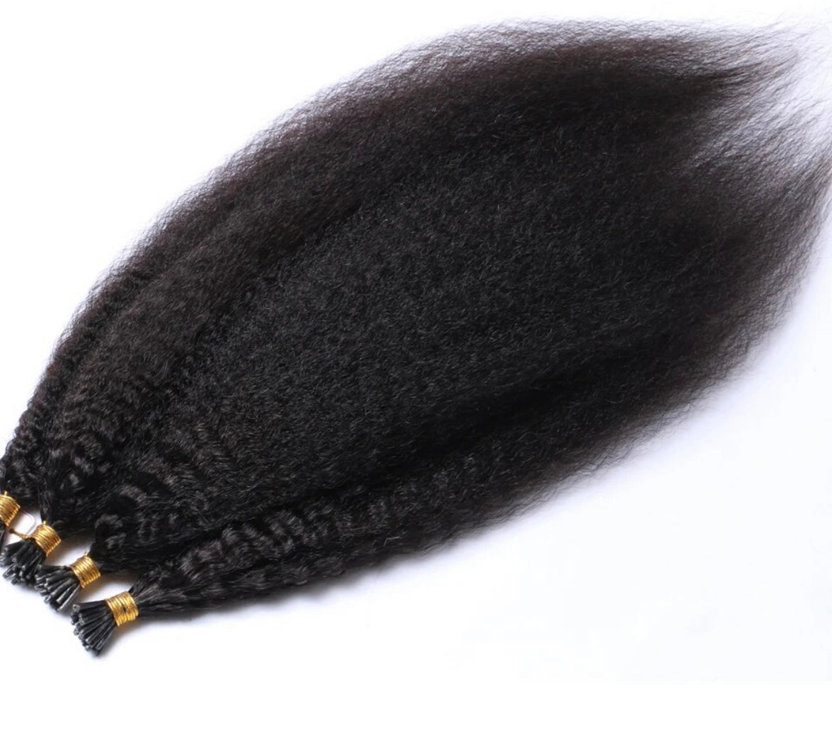 Kinky straight I tip extensions (50grams)